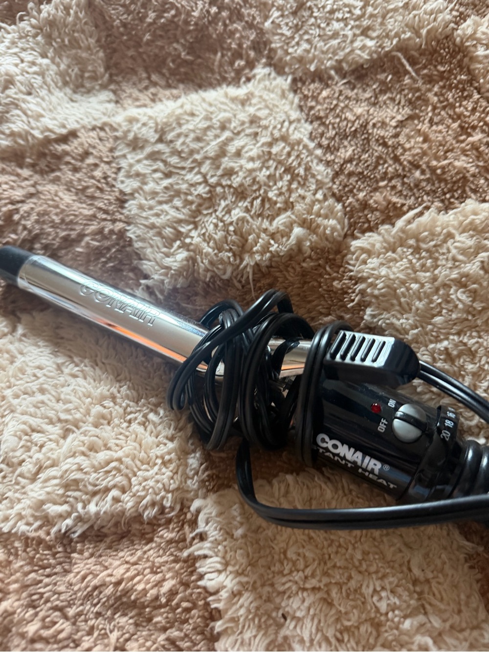 Conair Stainless Clamp Barrel Curling Iron ~ black